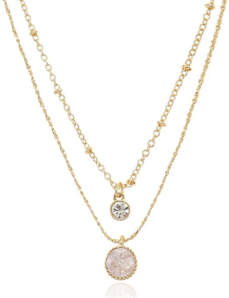 Time and Tru Women's Layered Cubic Zirconia Necklace