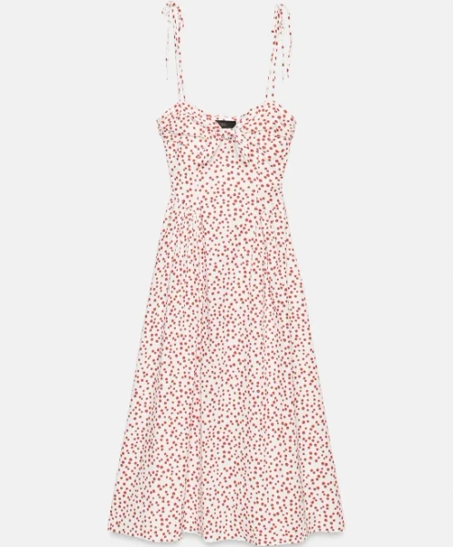 Zara Poplin Midi Dress