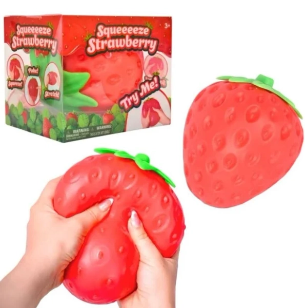 Five Below Jumbo Squeezy Strawberry Squishy Toy - New Toys & Collectibles