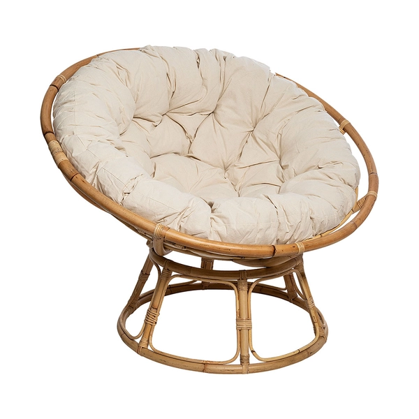 Fauteuil rotin seram beige - ATMOSPHERA - Centrakor