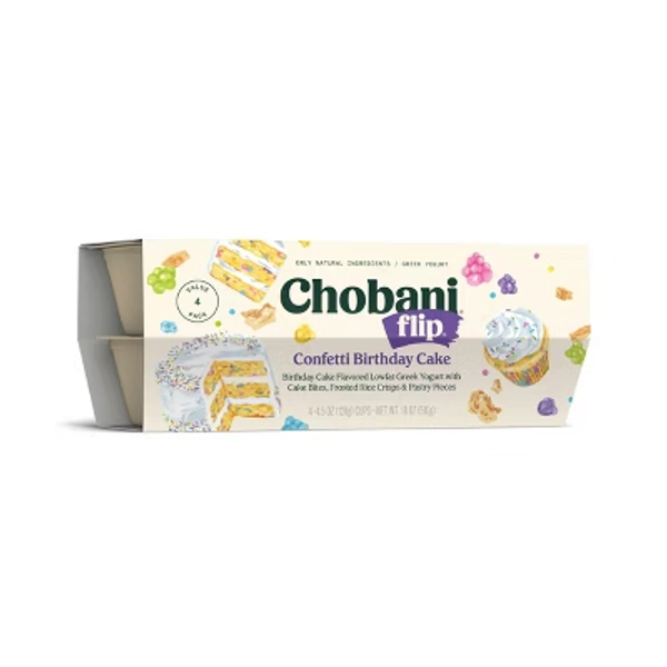 Chobani Flip Confetti Birthday Cake Greek Yogurt - 4.5oz/4 Pack