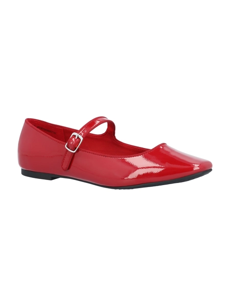Time and Tru Women's Faux Leather Mary Jane Flats