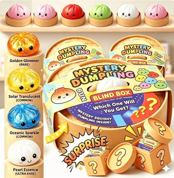 2026 New Giant Glitter Dumpling Glitter Dumpling Squish Box for Stress Relief, More Surprises, Large - Walmart.com
