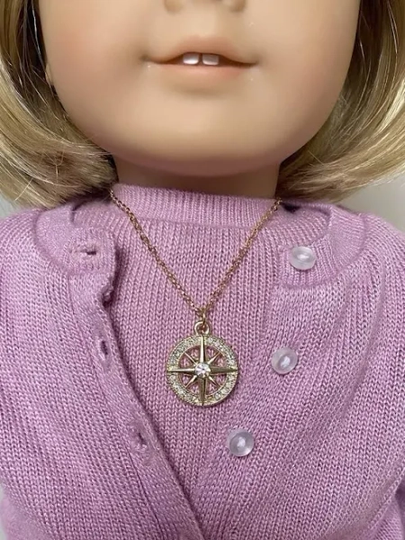 American Girl Kit Reproduction Compass Necklace