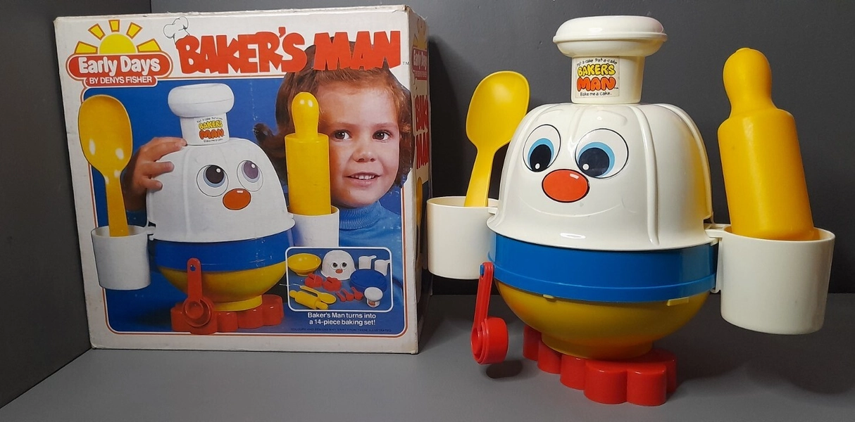 Vintage Denys Fisher Bakers Man Childs Retro Cooking set Boxed Rare 1970 70s