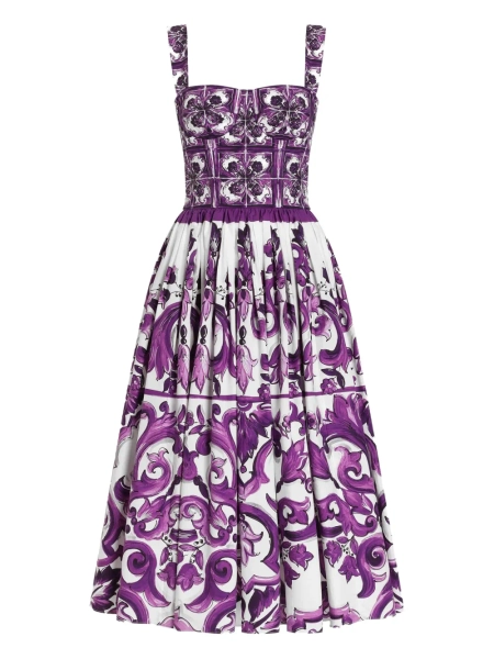 Dolce & Gabbana Majolica-print midi dress | 36