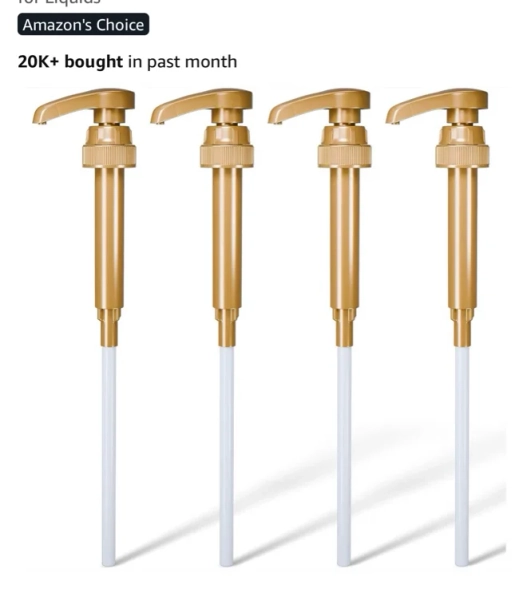 Amazon.com: 4 Pcs Coffee Syrup Pump Dispenser - Works as Skinny and Torani Syrup Pump - Fits Various 25.4 oz Bottles, Precise Dispensing 0.3oz & Lockable Design, Easy to Use & Clean, Ideal for Liquids : Industrial & Scientific