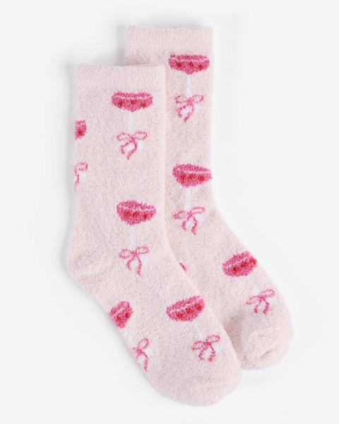 Festive Cocktails Holiday Cozy Socks