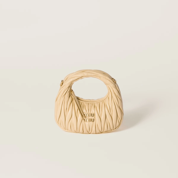 Mini borsa hobo Wander in nappa matelassé