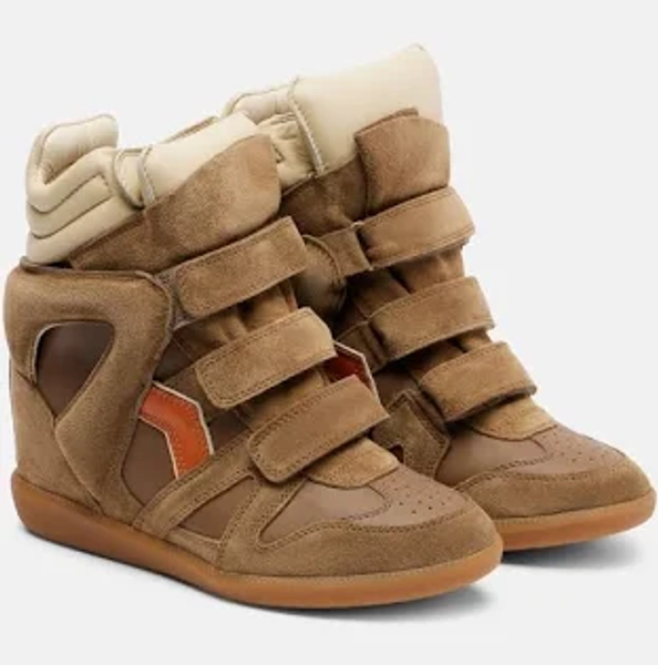 Isabel Marant Bekett suede wedge sneakers Women