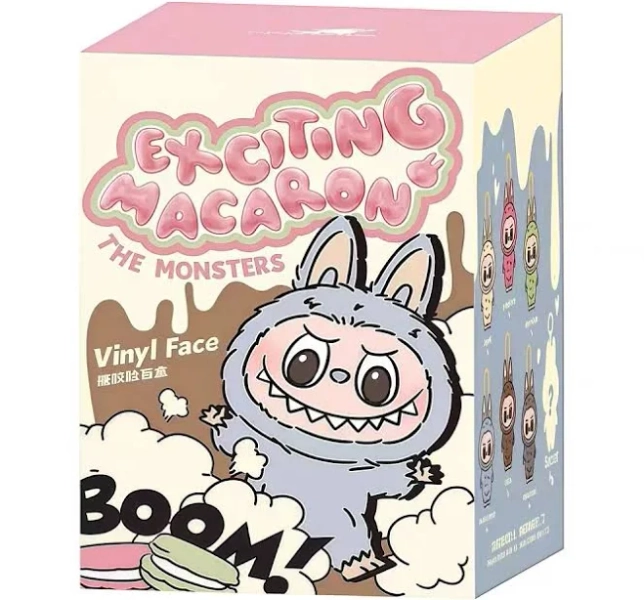 In Stock POPMART LABUBU V1 Exciting Macaron Series Blind Box Vinyl Face Plush Doll Adorable LABUBU