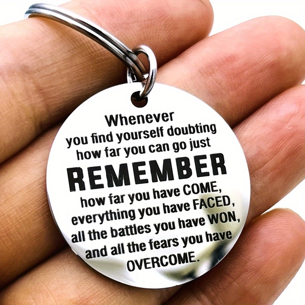 1pc Christmas Gift Keychain for Women Men Awareness Gift Friend Inspirational Stay Strong Gift
