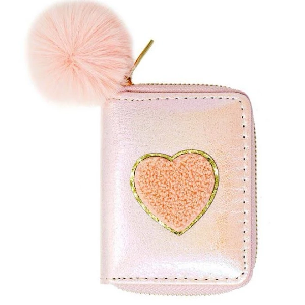 Zomi Gems Girls Shiny Heart Patch Wallet
