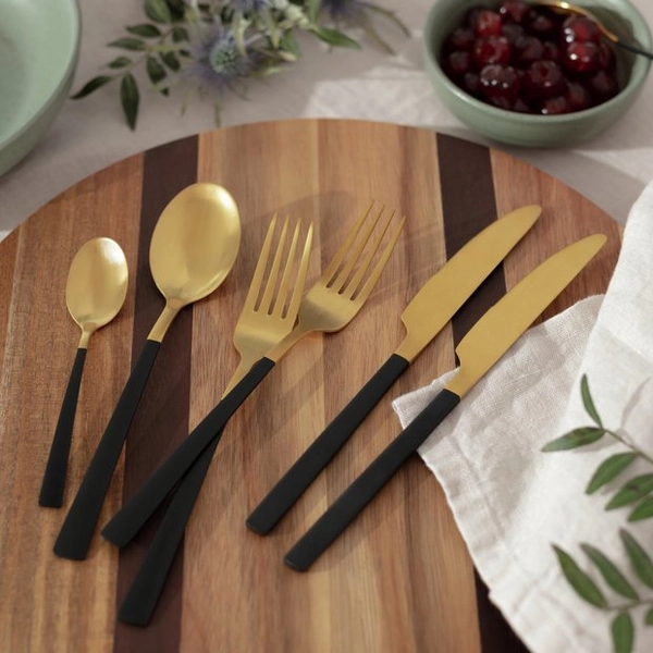 Buy Habitat Two Tone 16 Piece Stainless Steel Cutlery Set | Cutlery | Habitat