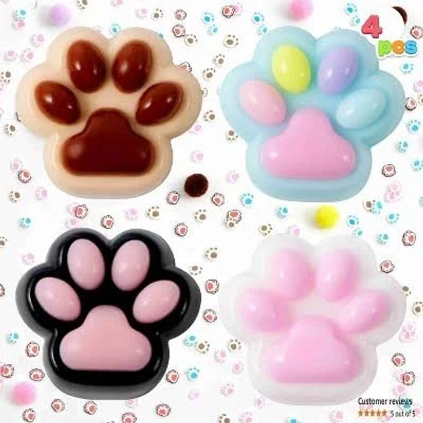 Joyfy 4 Pcs Taba Paw Squeeze Toys
