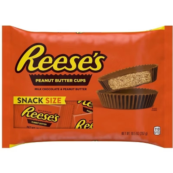 Reese's Milk Chocolate Peanut Butter Cups Snack Size Candy - 10.5oz