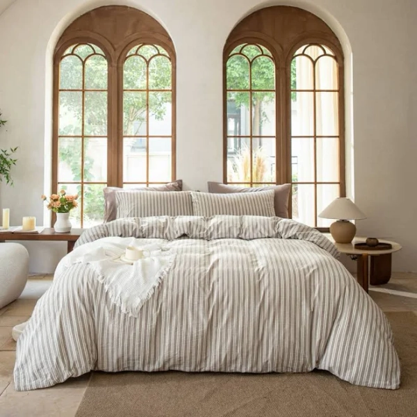 DONEUS Striped Duvet Cover Set