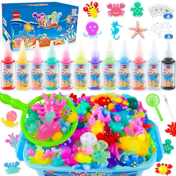 Magic Water Gel Kit For Kids 4-8 Diy Squishy Maker With 12 Gels &