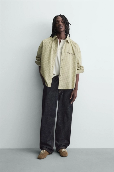 CAMISA CUADROS BORDADO