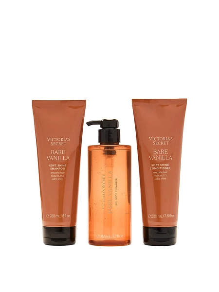 Bare Vanilla Shower Gift Set ft. Shampoo, Conditioner, & Cleanser