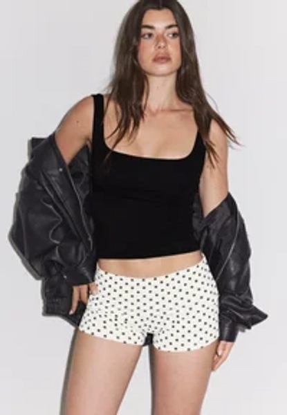 MINI SHORTS WITH ELASTICATED WAISTBAND - Leggings - Hosen - mottled blue