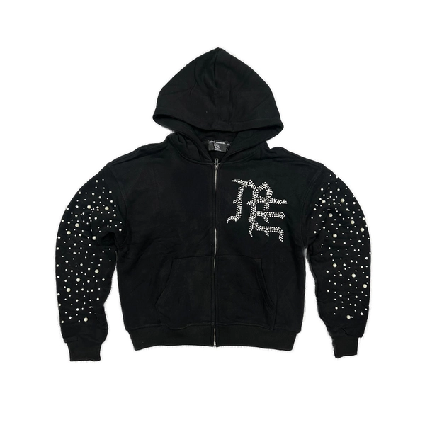 Mixed Emotional Brand Black Pearl Hoodie || 33% OFF