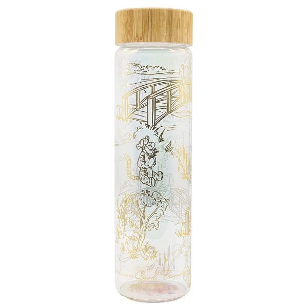 Disney - Winnie The Pooh Good Friends Gold Foil Glass Drink Bottle - Things For Home - ZiNG Pop Culture
