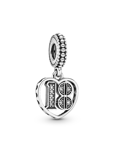 18th Celebration Dangle Charm