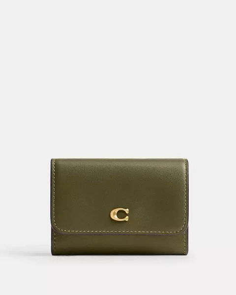 Brass/Olive Essential Flap Card Case