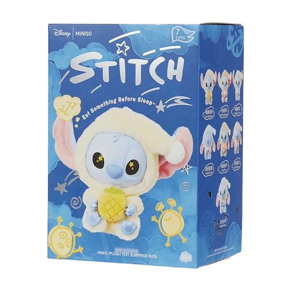 MINISO Disney Stitch “Eat Something Before Sleep” Blind Box - Surprise Plush Toy Collectible