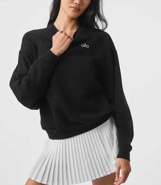 Alo Yoga Tops Nwt Alo Yoga Accolade Crew Neck Pullover Espresso