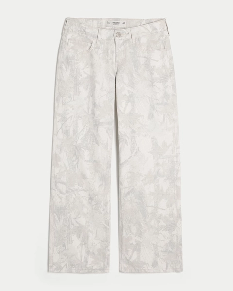 Low-Rise Camo Baggy Jeans
