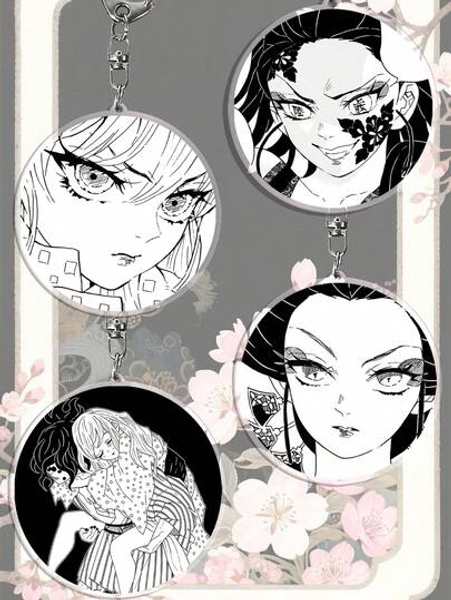 Upper Moon Six Daki Keychain Double-Sided HD Anime Pendant Collectible Gift For Fans, Practical And Versatile, High-Definition Double-Sided Character LOMO Collectible Card, Can Be Stored Or Decorated, A Thoughtful Gift For Fans And Friends - Size Daki - Upper Moon Six