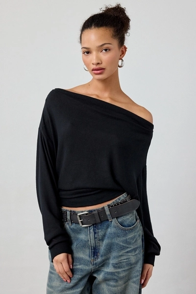 Out From Under Clarity Cozy Knit Off-The-Shoulder Top