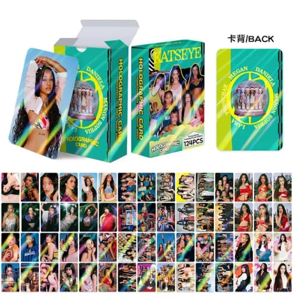 124Pcs/Set Kpop Idol KATSEYE New Album Laser HD Printd Lomo Cards MANON SOPHIA DANIELA LARA MEGAN