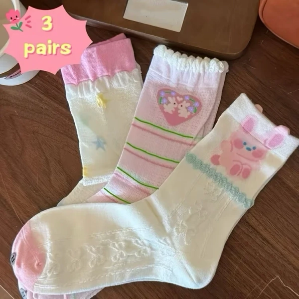 3 pairs lightweight spring summer rabbit breathable sweat - Temu