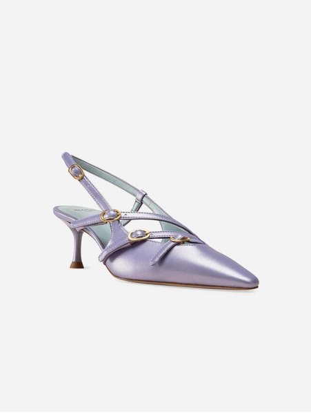 Alice Vegan Apple Leather Slingback Heels | Iridescent Violet - UK3 / EU36 / US5