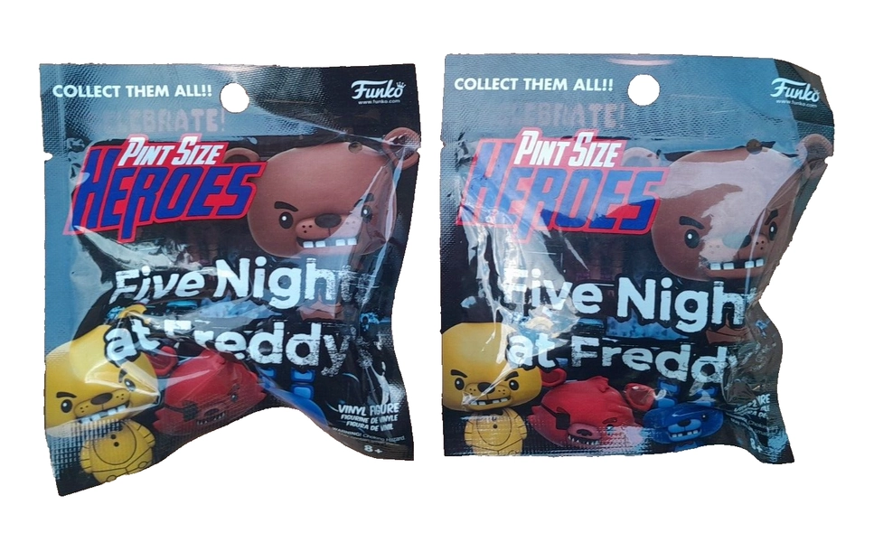 LOT 2x FUNKO FIVE NIGHTS AT FREDDY'S PINT SIZE HEROES FIGURES BRAND NEW &amp; SEALED
