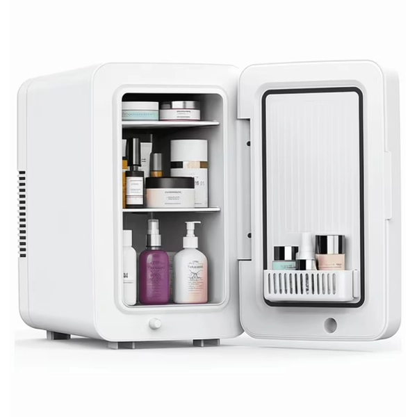 Advwin 15L Mini Fridge for Bedroom, Small Skincare Refrigerator Cooler for Drinks, Dorm, Office, White