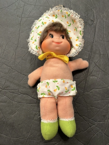 8" VINTAGE 1980 MATTEL BABY BONNET BEANS BIB DOLL GIRL STUFFED ANIMAL PLUSH TOY