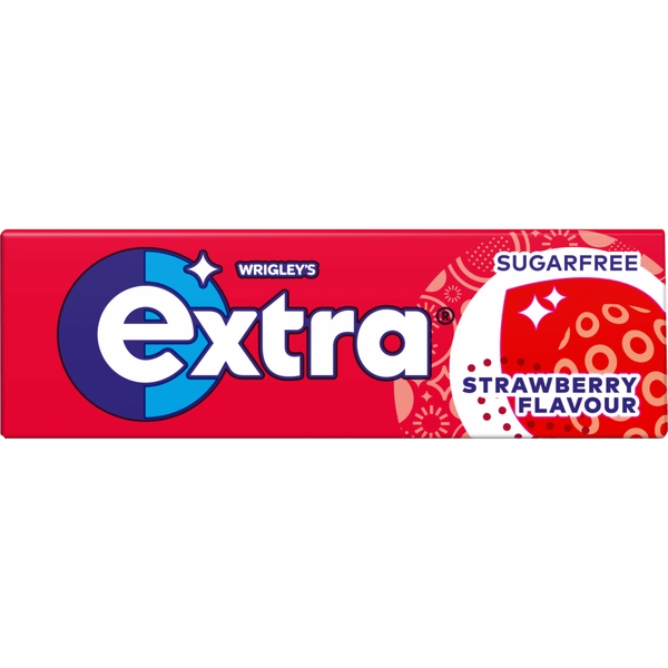 EXTRA Strawberry Flavour Chewing Gum Sugarfree 10 Pieces