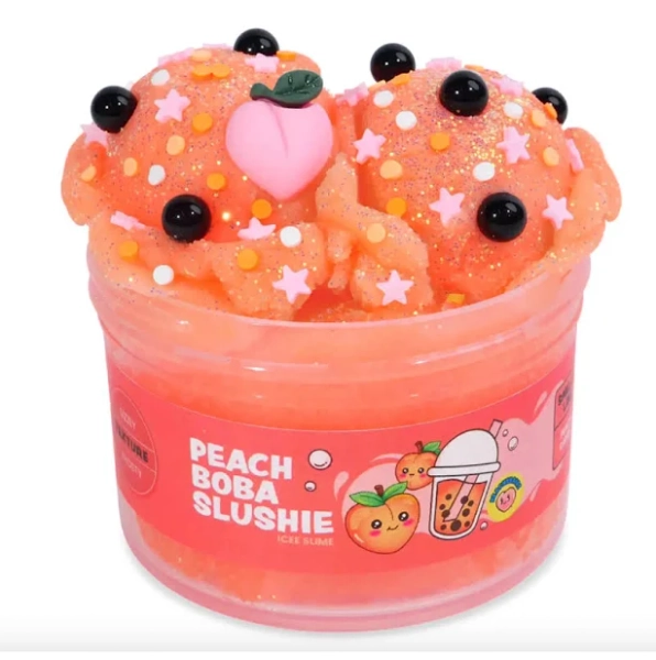Peachybbies Peach Boba Slushie Slime