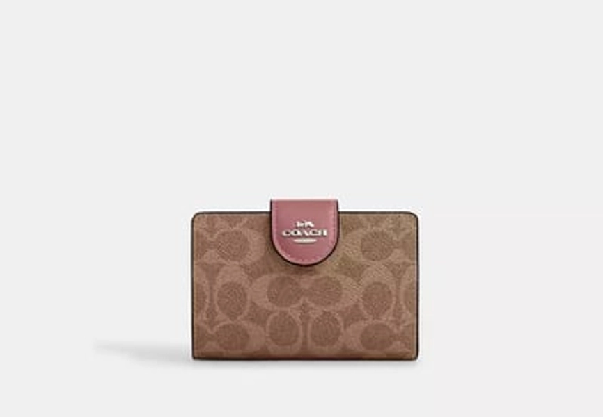 Medium Corner Zip Wallet In Signature Canvas