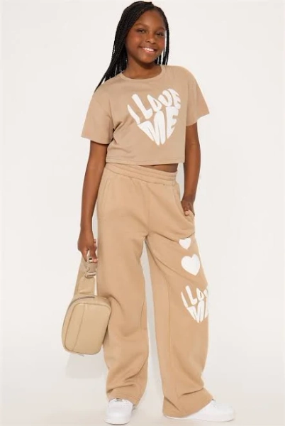 Fashion Nova Kids' Mini I Love Me Pant Set