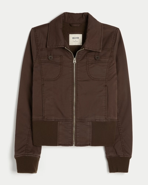 Twill Zip-Up Jacket