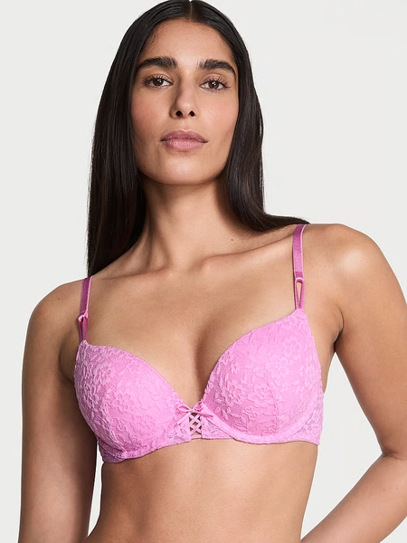 Sexy Tee Lacie Lace-Up Push-Up Bra