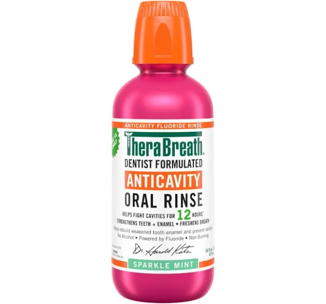 Healthy Smile Oral Rinse | Sparkle Mint | TheraBreath 16 OZ - 12 Pack (Save 15%)