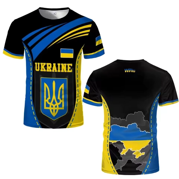 Ukraine Patriotic T Shirt With Flag And Map Print Tshirts Casual Wear Breathable Fabric Ukrainian National Sports Tees Clothing - AliExpress 