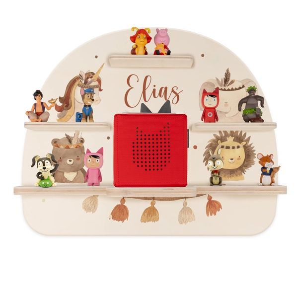 Étagère Tonie personnalisée avec nom pour 22 figurines & Toniebox en bois, étagère Toniebox, étagère pour Toniebox, décoration chambre enfant, cadeau
