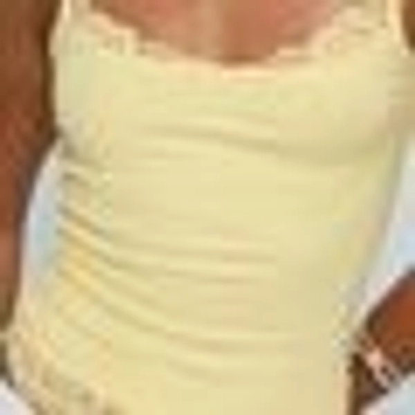 Falling Through Lace Detail Top Lemon